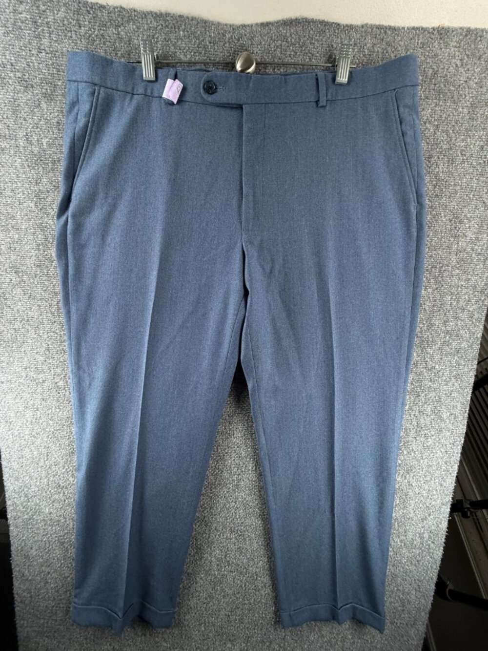 Ballin Cashmere Wool Pants Dress Slacks Office Soft Blue Cuffed ACTL 40X29